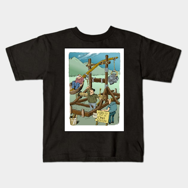 Learn to fly in one easy lesson. Kids T-Shirt by Steerhead